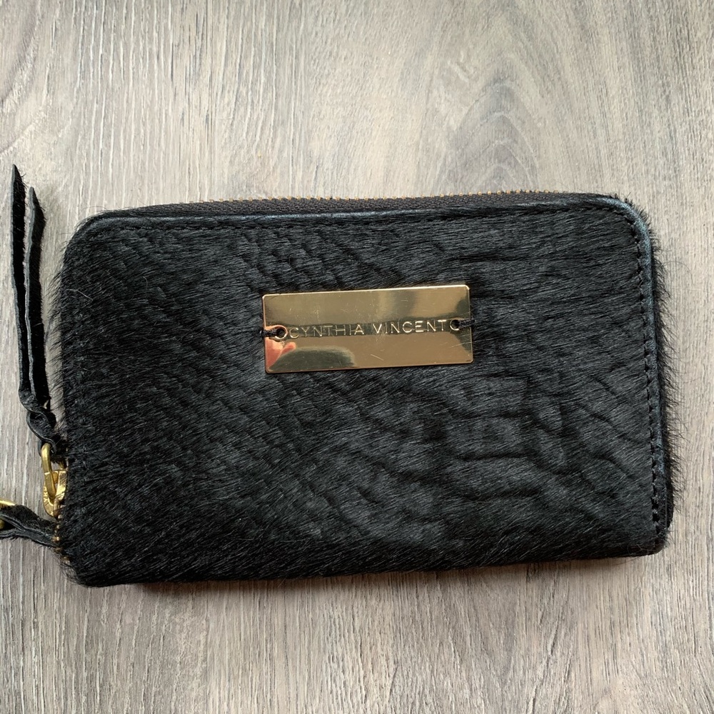 Reptile Embossed Calf Hair Small Wallet - Picture 3 of 6